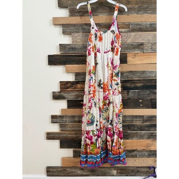 Dress NWT boutique cotton smoked back elastic waist sz L - Picture 3 of 8